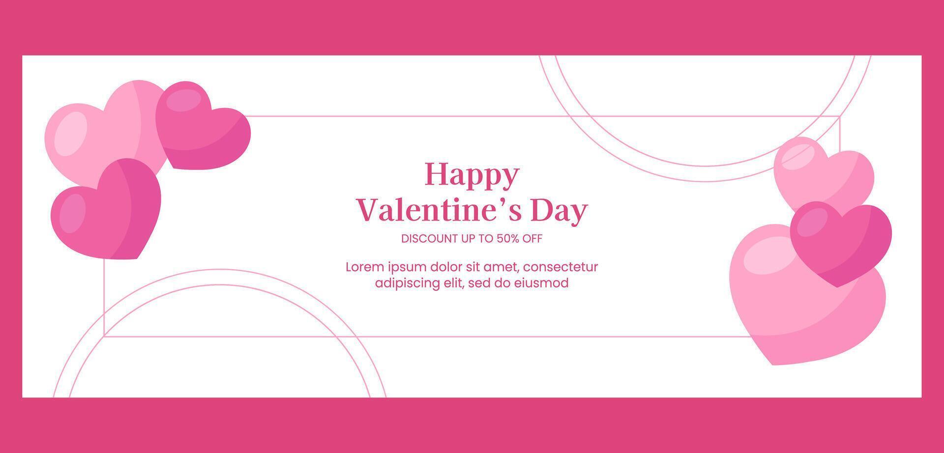 Happy Valentines Day Illustration for Social Media Stories in Cartoon Style vector