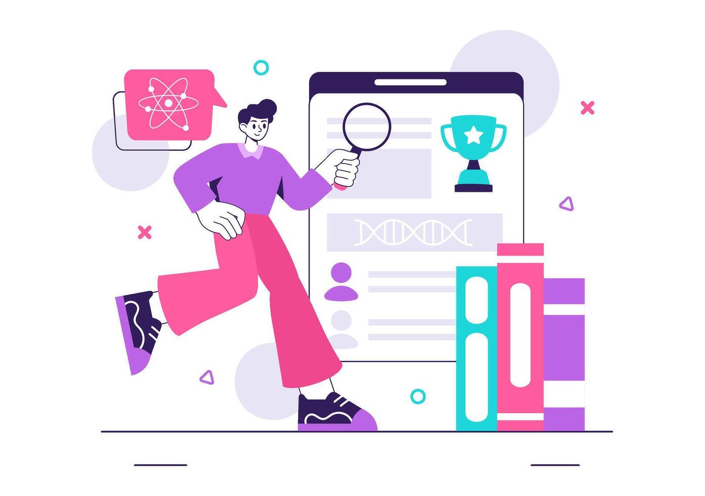 Flat Style Illustration of Career Education with Realistic Learning Experiences vector