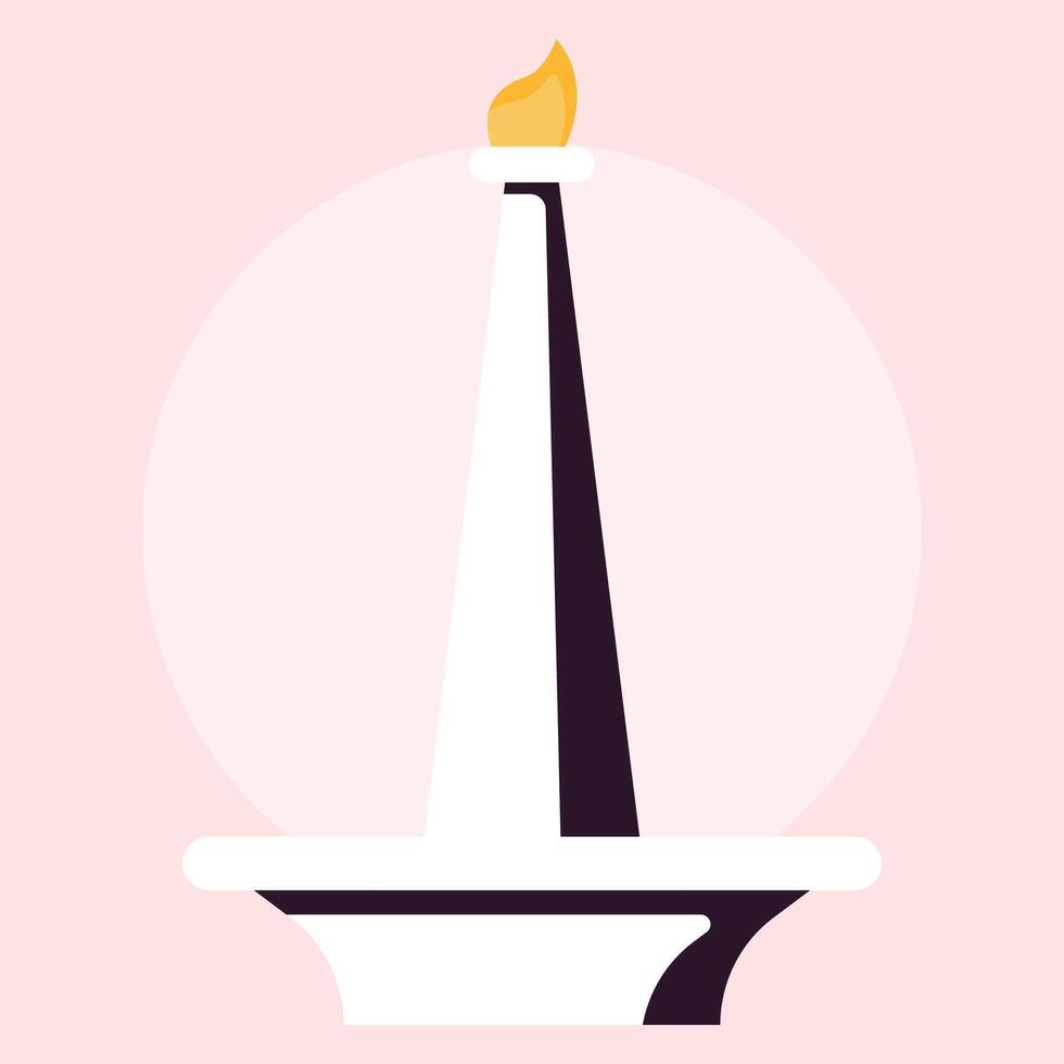 monas of indonesia illustration vector