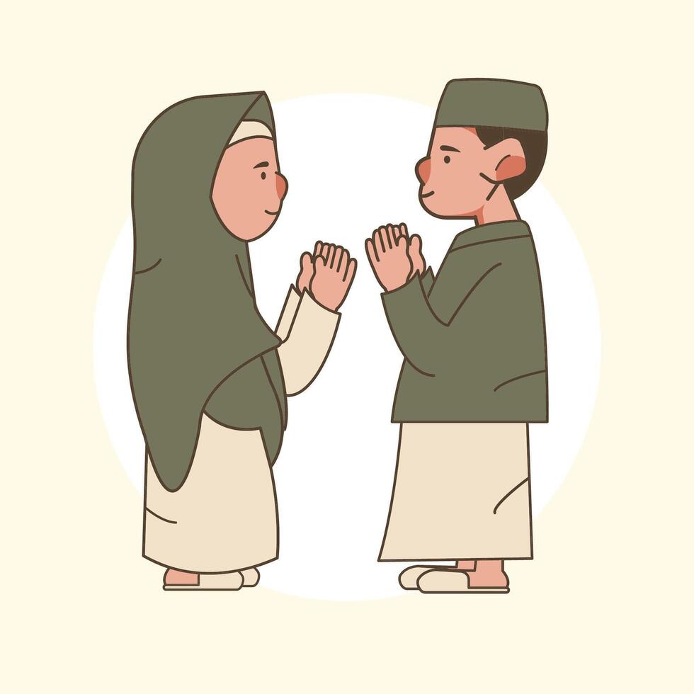 greeting element ramadhan illustration vector