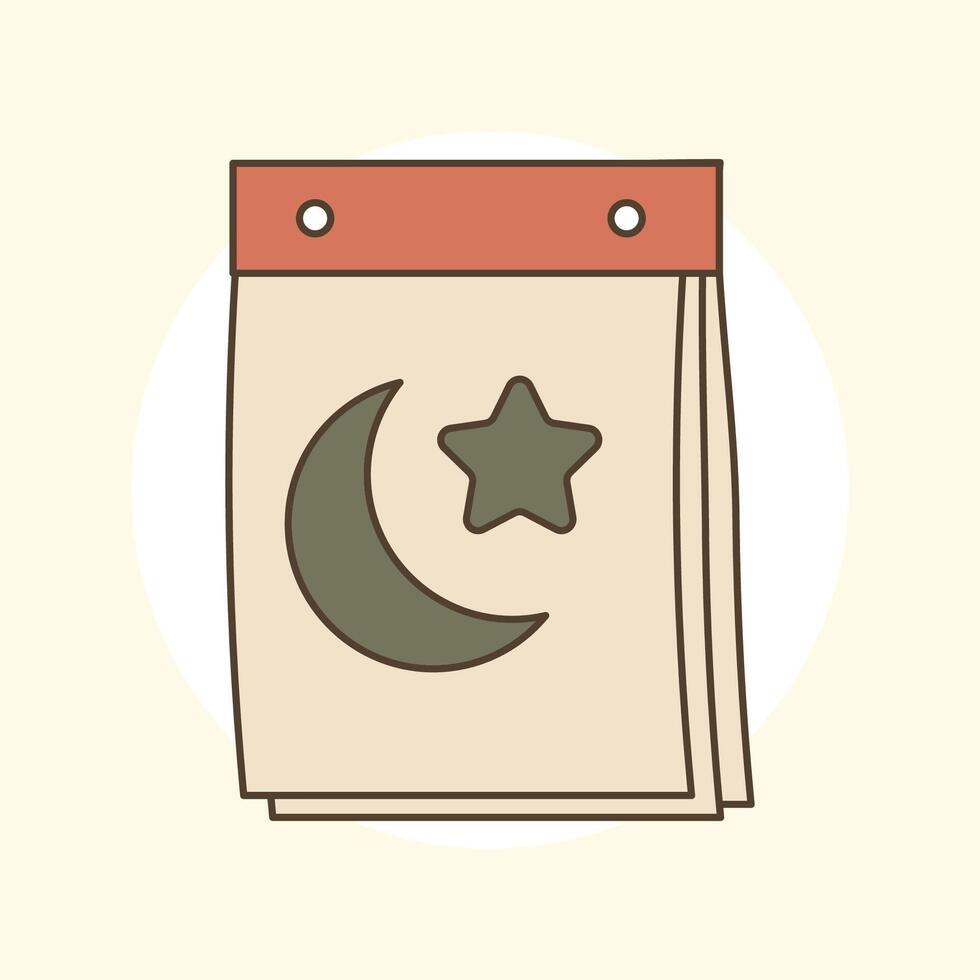 calendar element ramadhan illustration vector