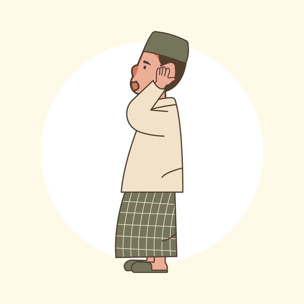 adzan element ramadhan illustration vector