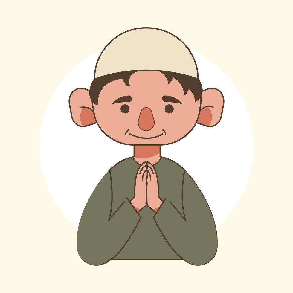bow down element ramadhan illustration vector