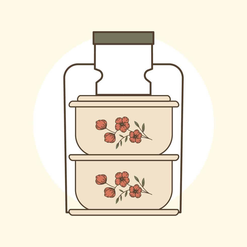food container element ramadhan illustration vector