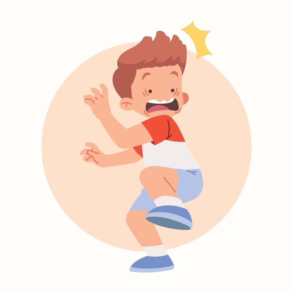 shock kids expression illustration vector