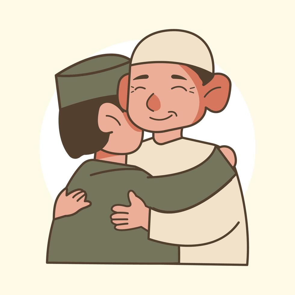 missing father element ramadhan illustration vector
