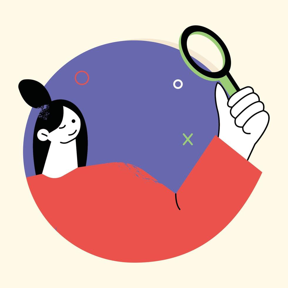 searching abstract people element illustration vector