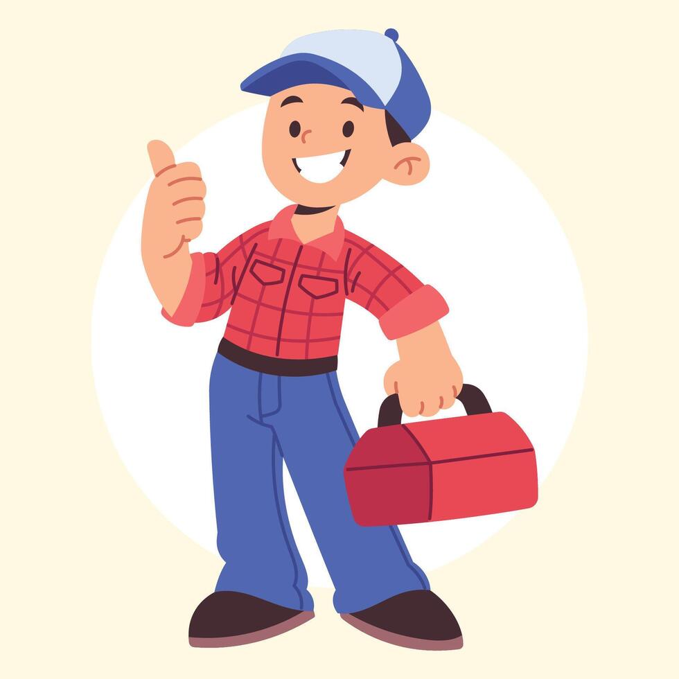 kit tools young kids handyman illustration vector