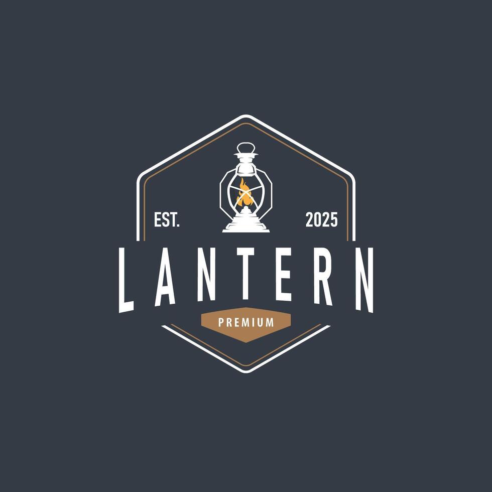 Lantern Lamp Classic Template vector