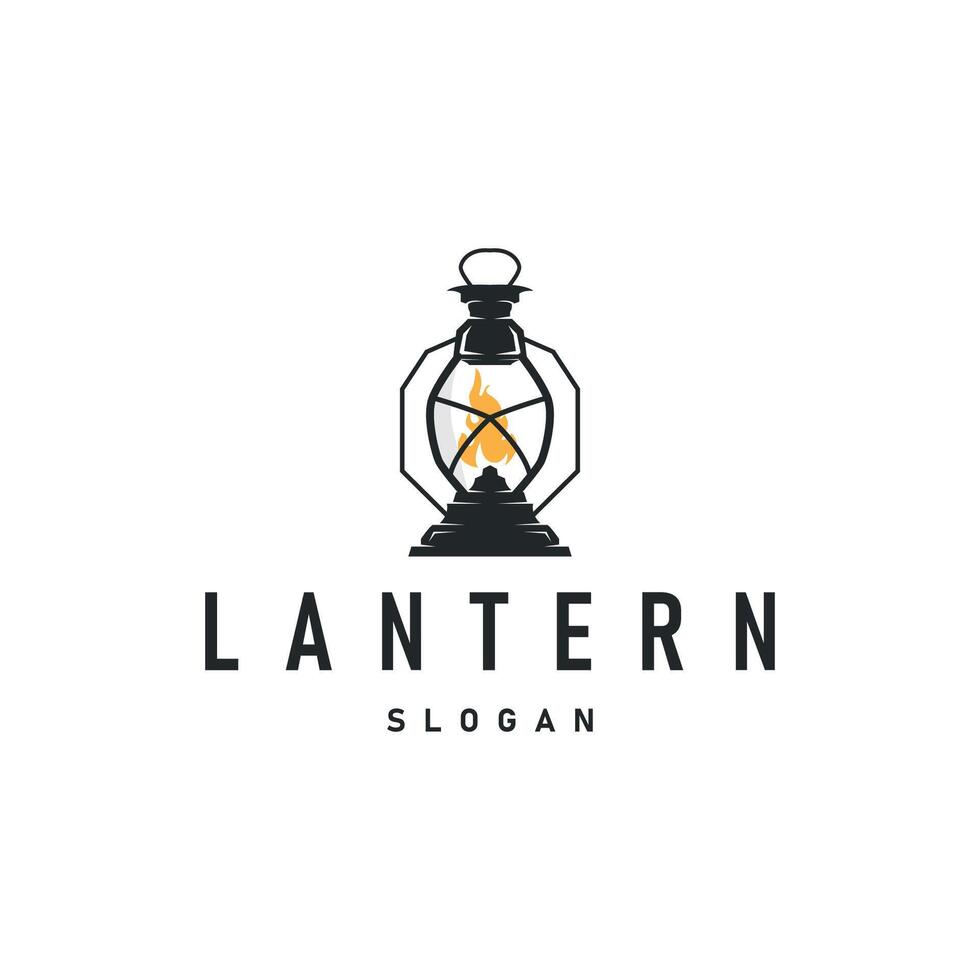 Lantern Lamp Illustration Template vector