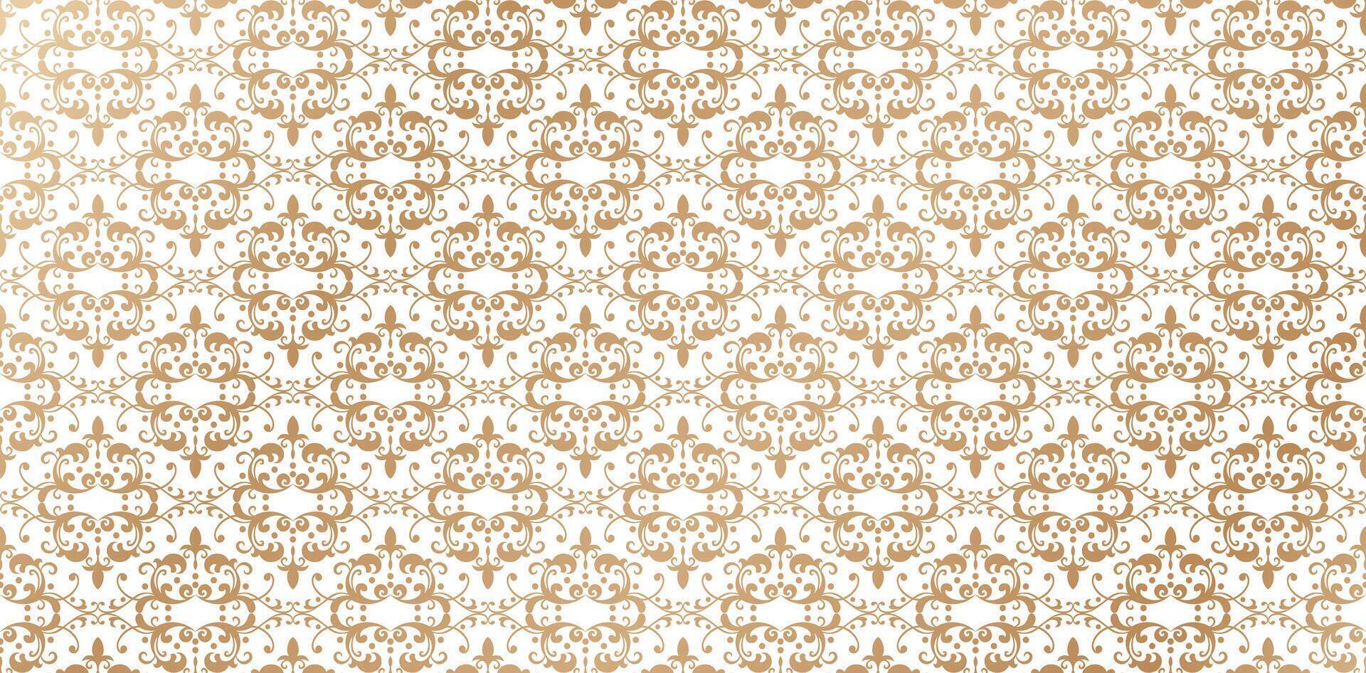 Seamless pattern with oriental element traditional ornament golden color isolated white background for fashionable textile, book cover, Digital interfaces, prints design templates material, invitation vector