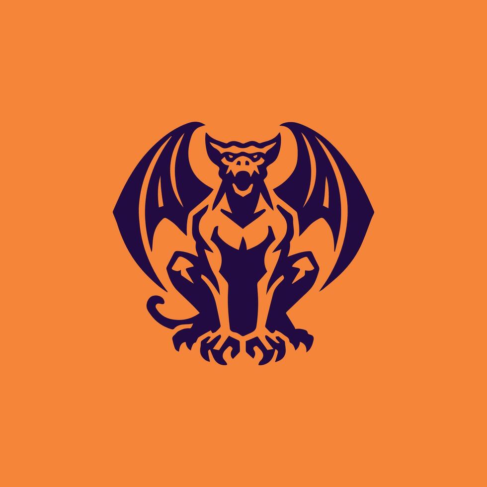 gargoyle logo design vector
