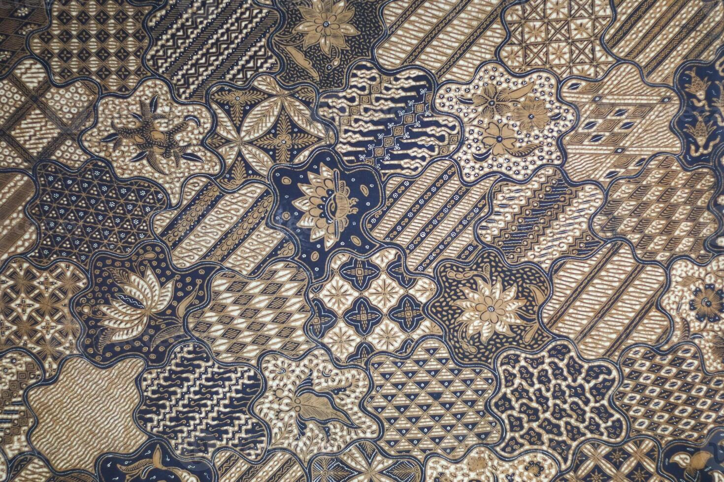 Batik Tulis Jogja or Batik Tulis of Yogyakarta, Indonesia. Batik Tulis motif is directly written manually with a bamboo handle and the original batik inherited from the ancestors Indonesia photo
