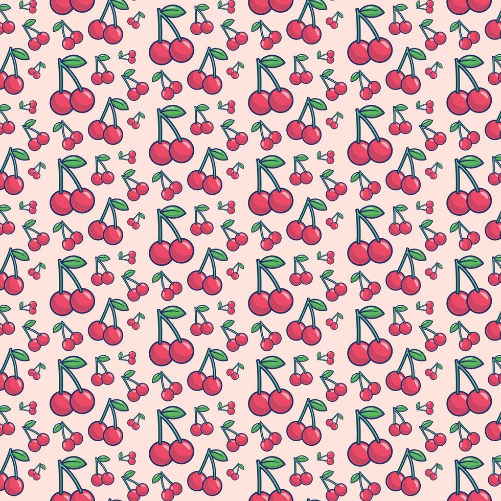 Cherry Pattern Background vector