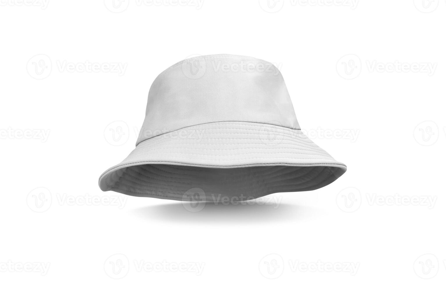 White bucket hat isolated on white background. photo