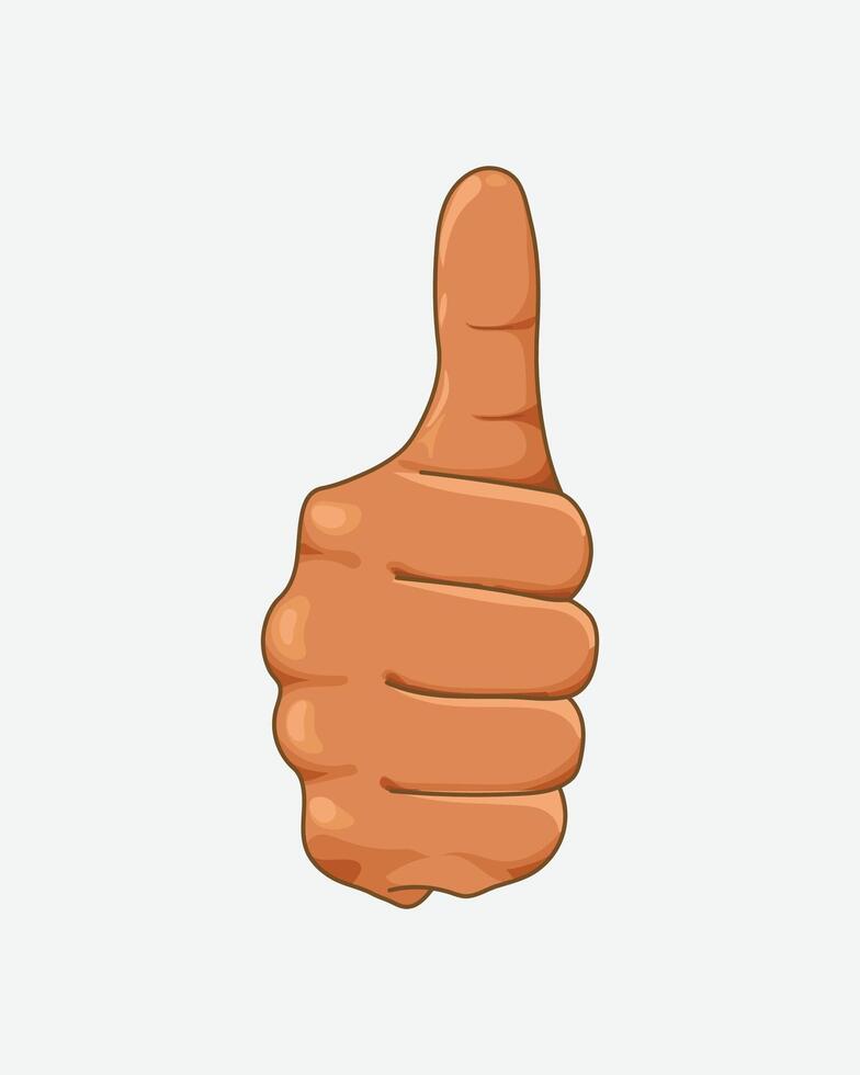 hand Thumbs Up isolated on white background vector