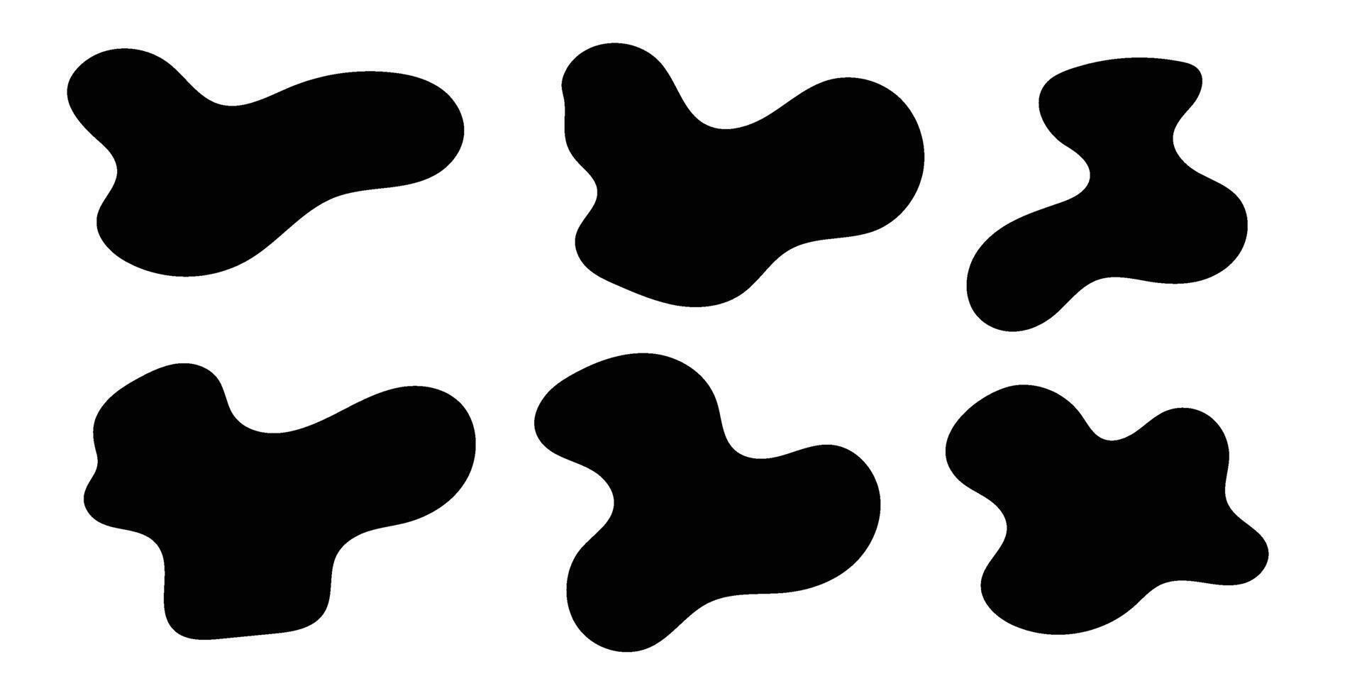 Blob abstract shape organic, illustration set vector