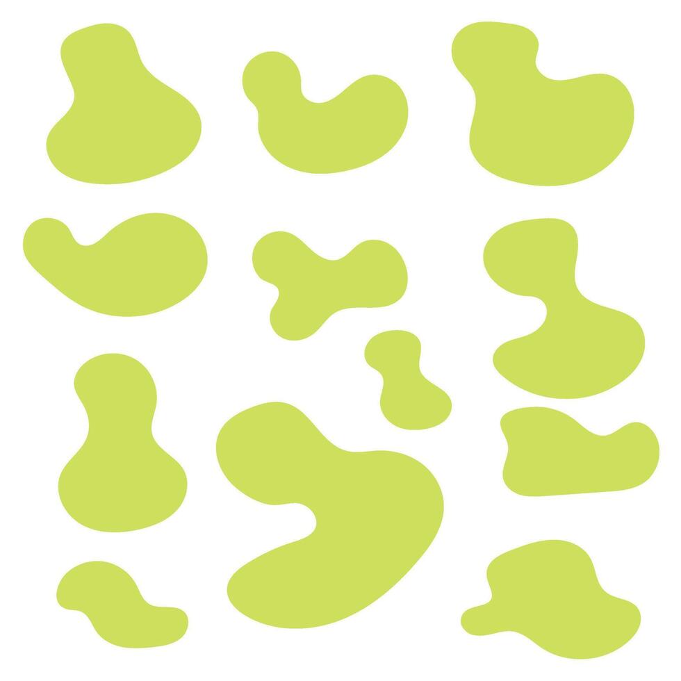Blob yellow shape organic. Collection from abstract forms for design and paint. vector