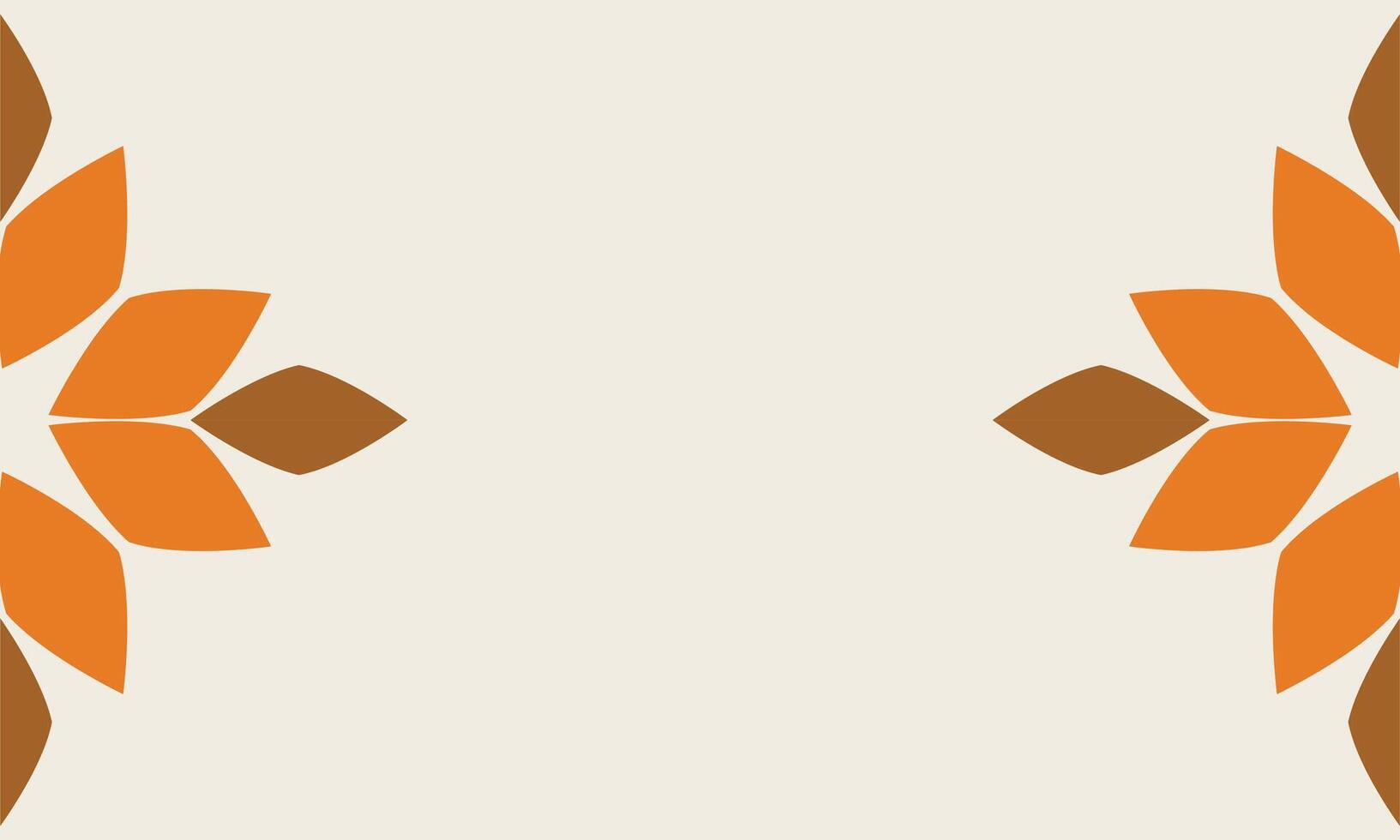 beautiful brown and orange leave background design vector
