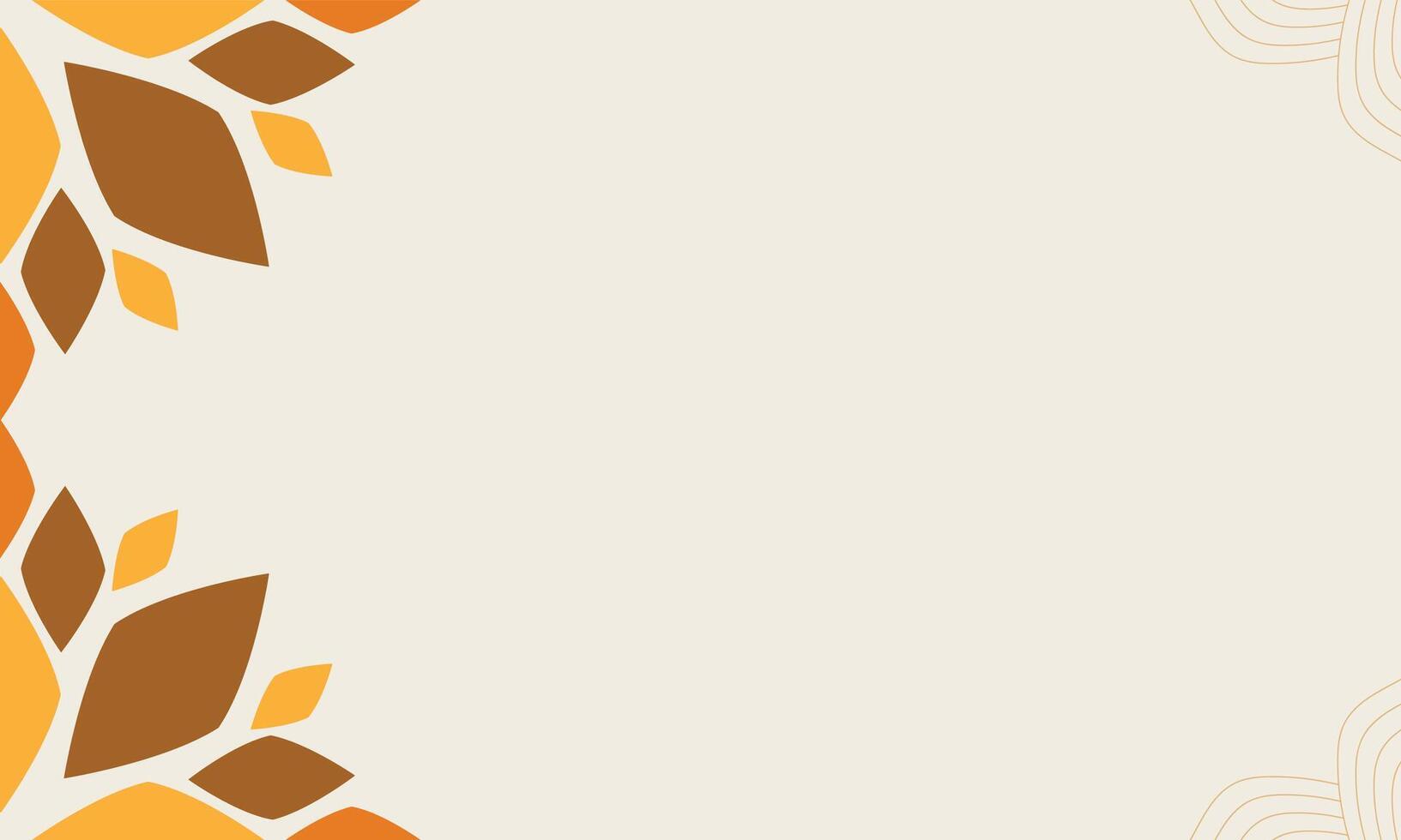 orange leave ornament background vector