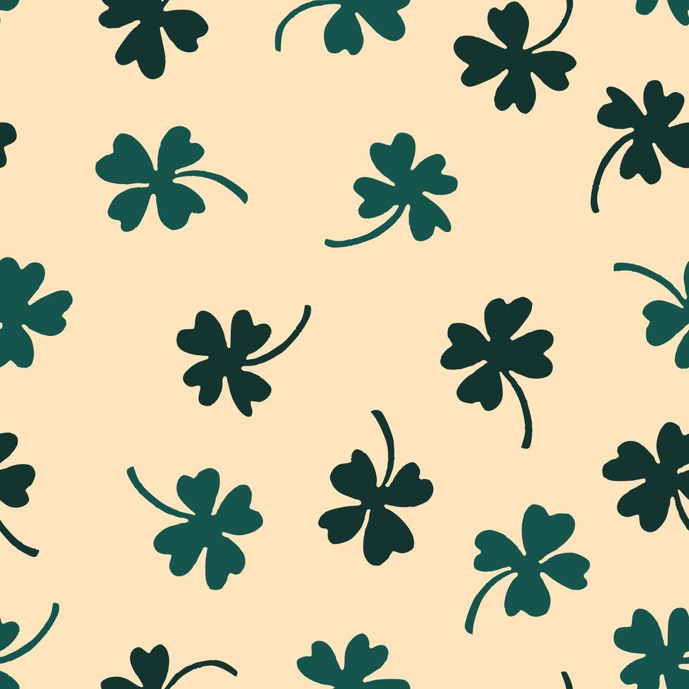 Clover Seamless Pattern illustration for Print, Wallpaper, Decoration. vector