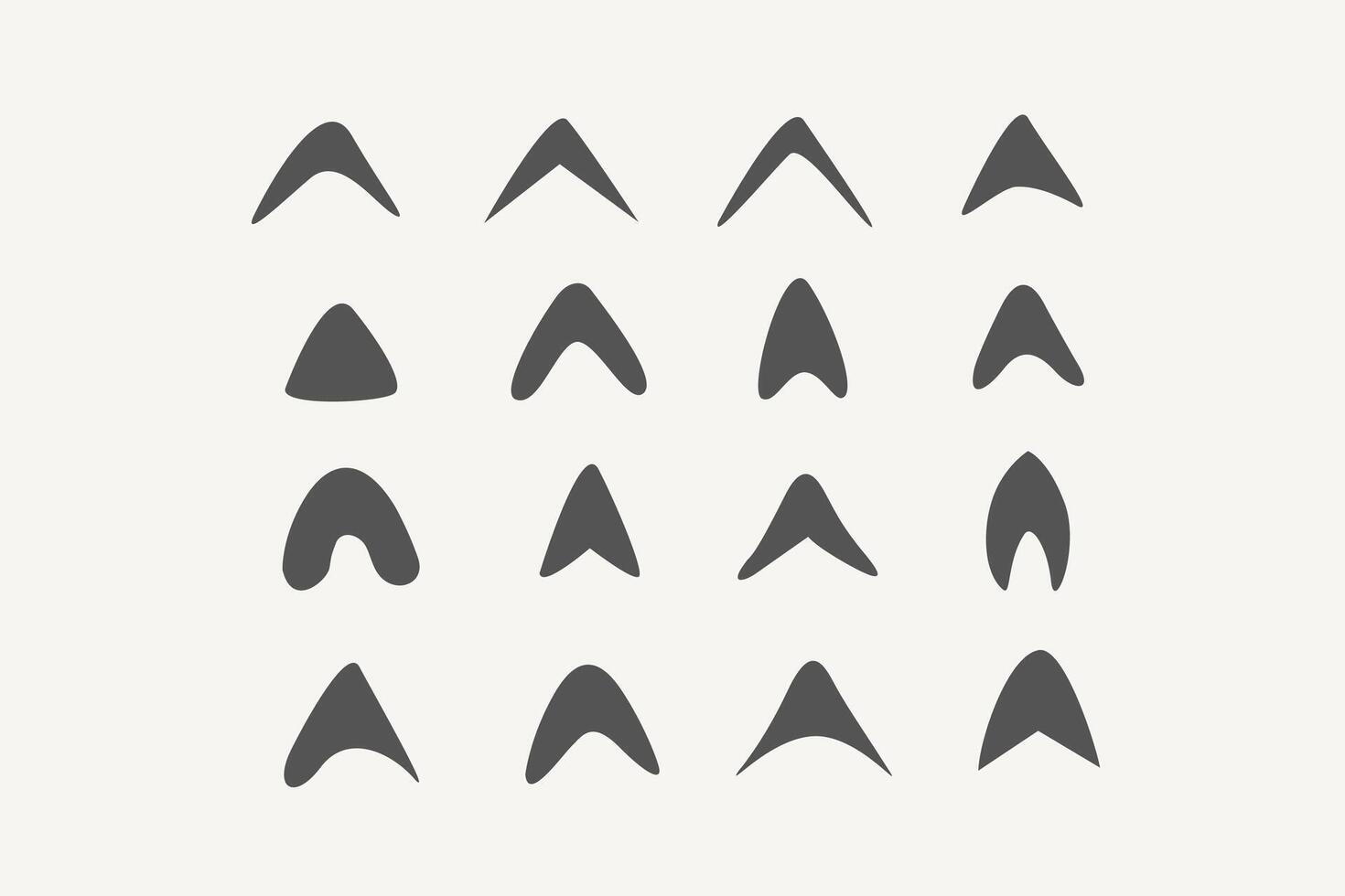 Handdrawn style arrow head set collection vector