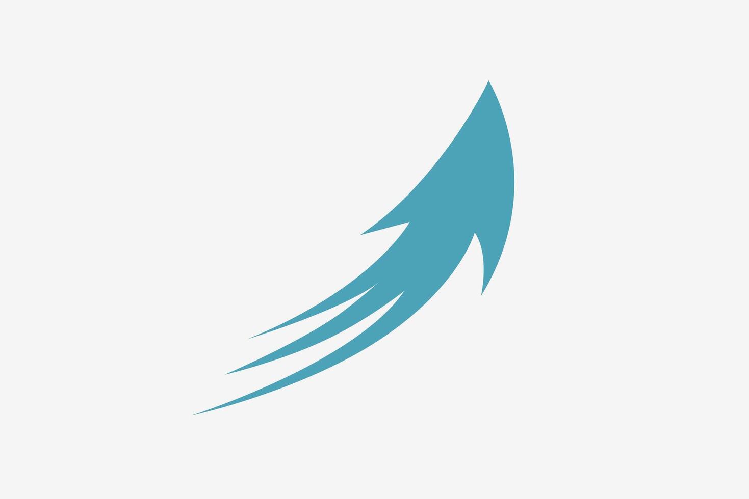 Blue arrow move up fast logo or symbol vector