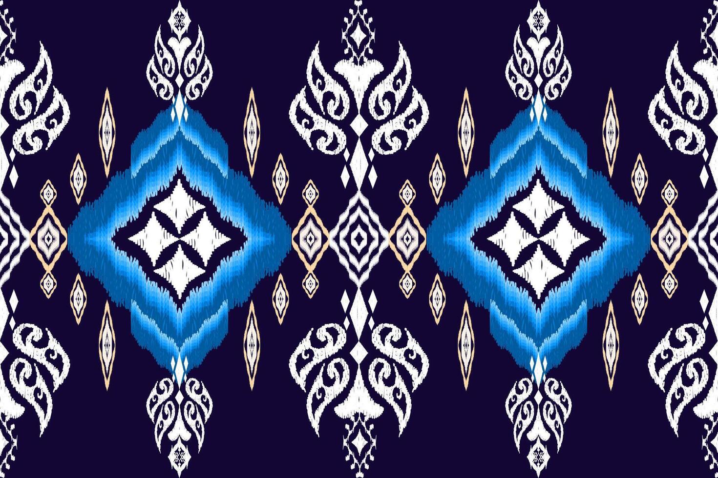 Beautiful figure tribal cross-stitch geometric ethnic oriental pattern vector