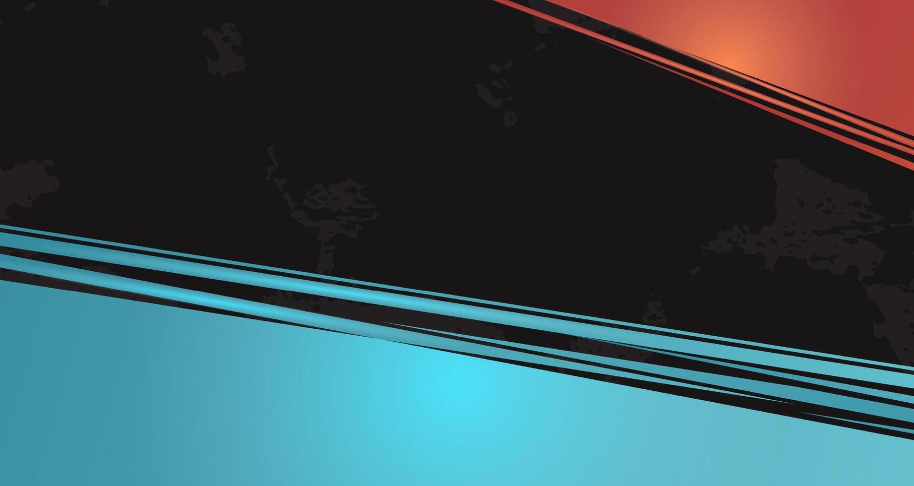 Blue orange geometric abstract background overlapping layers on bright space vector
