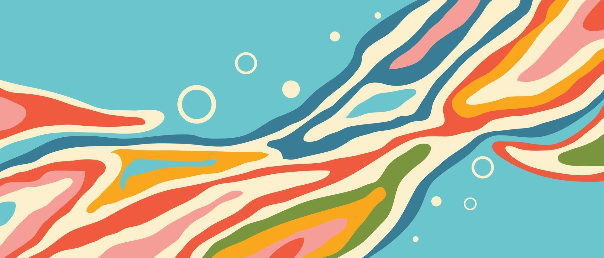 Abstract colorful fluid pattern background vector