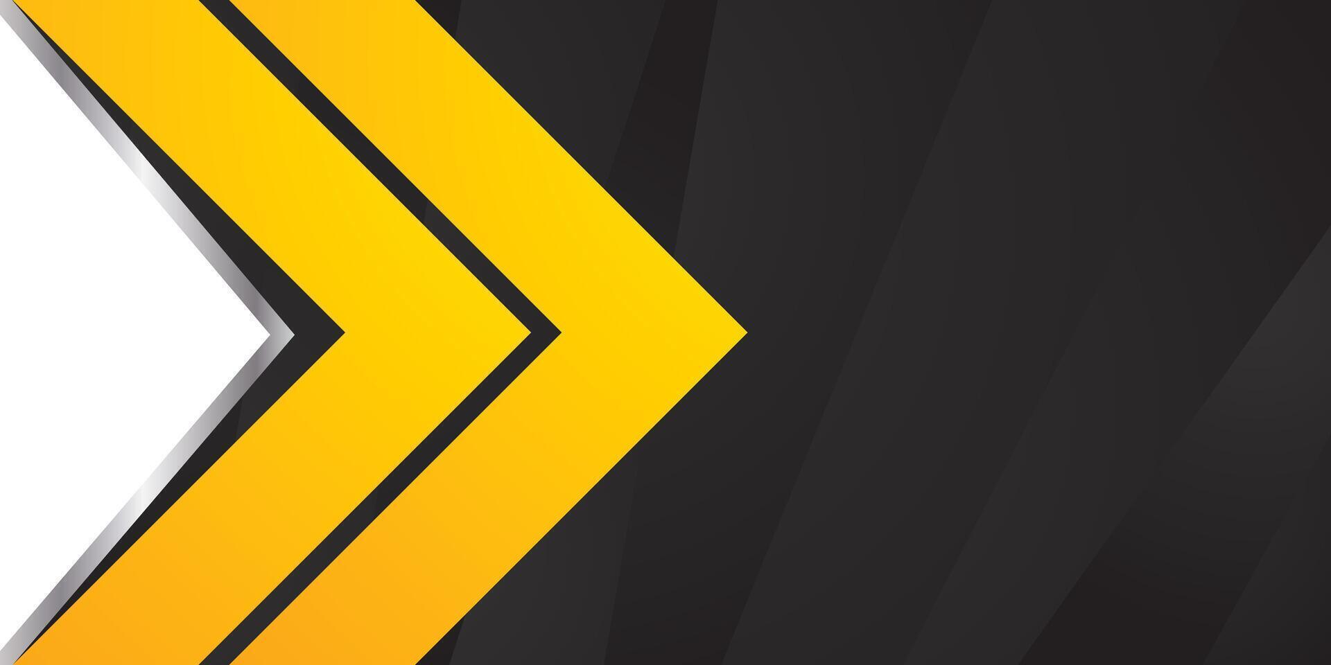Black yellow geometric abstract background design vector