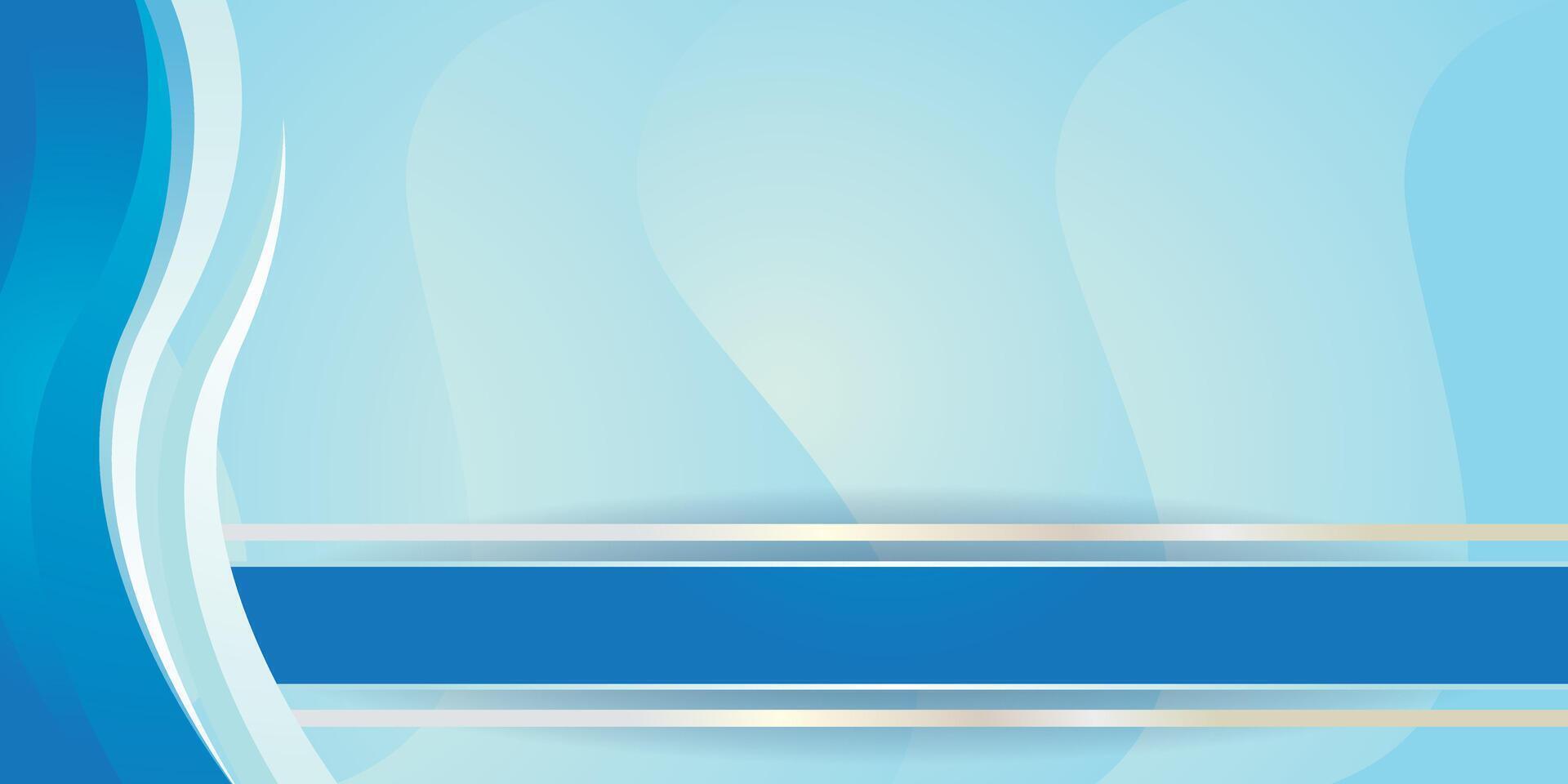 Blue abstract background template design vector