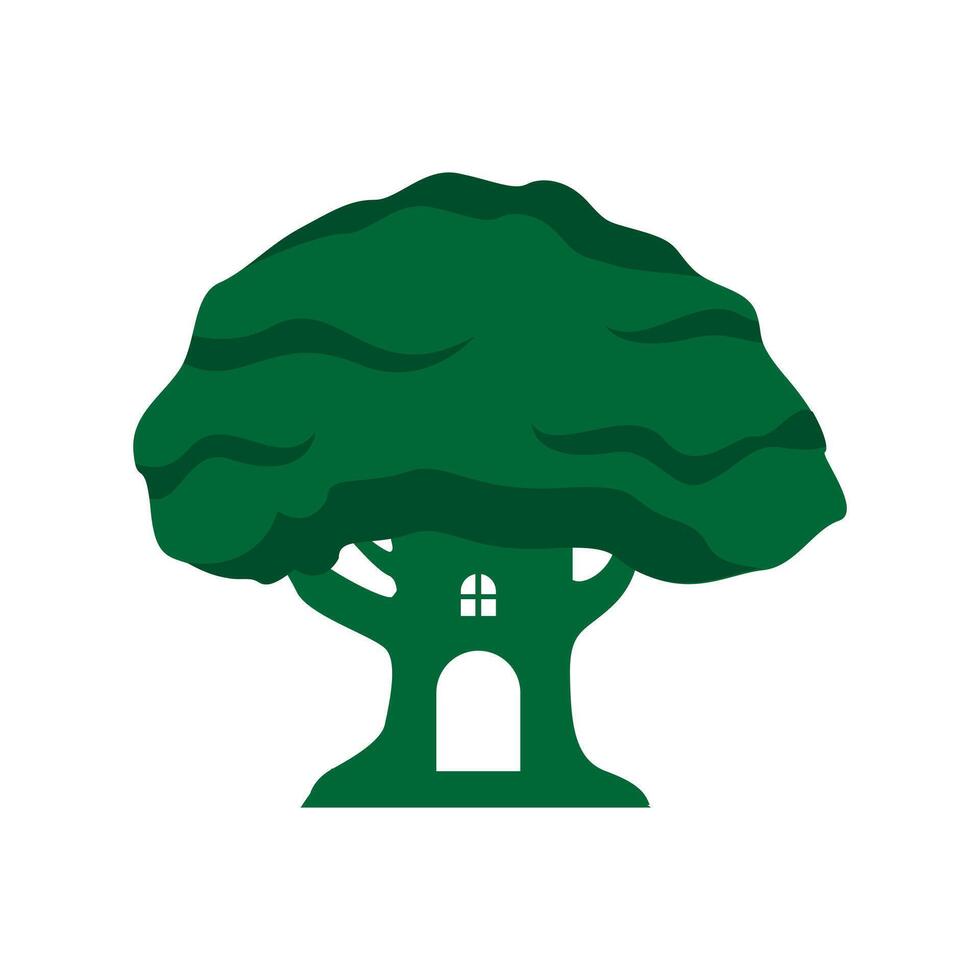 simple modern Treehouse logo design graphic illustration vector