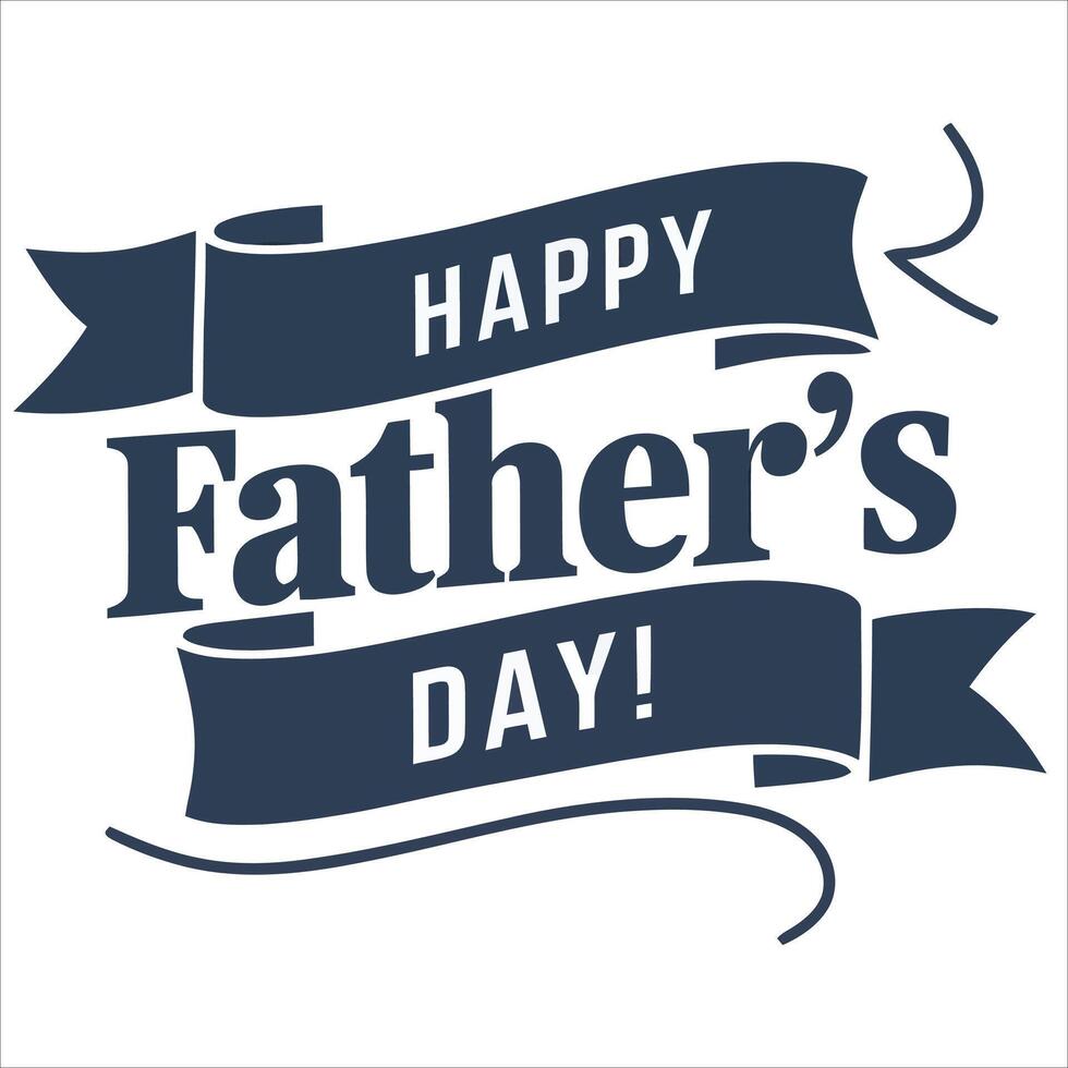 Father's Day Ribbon Design. vector