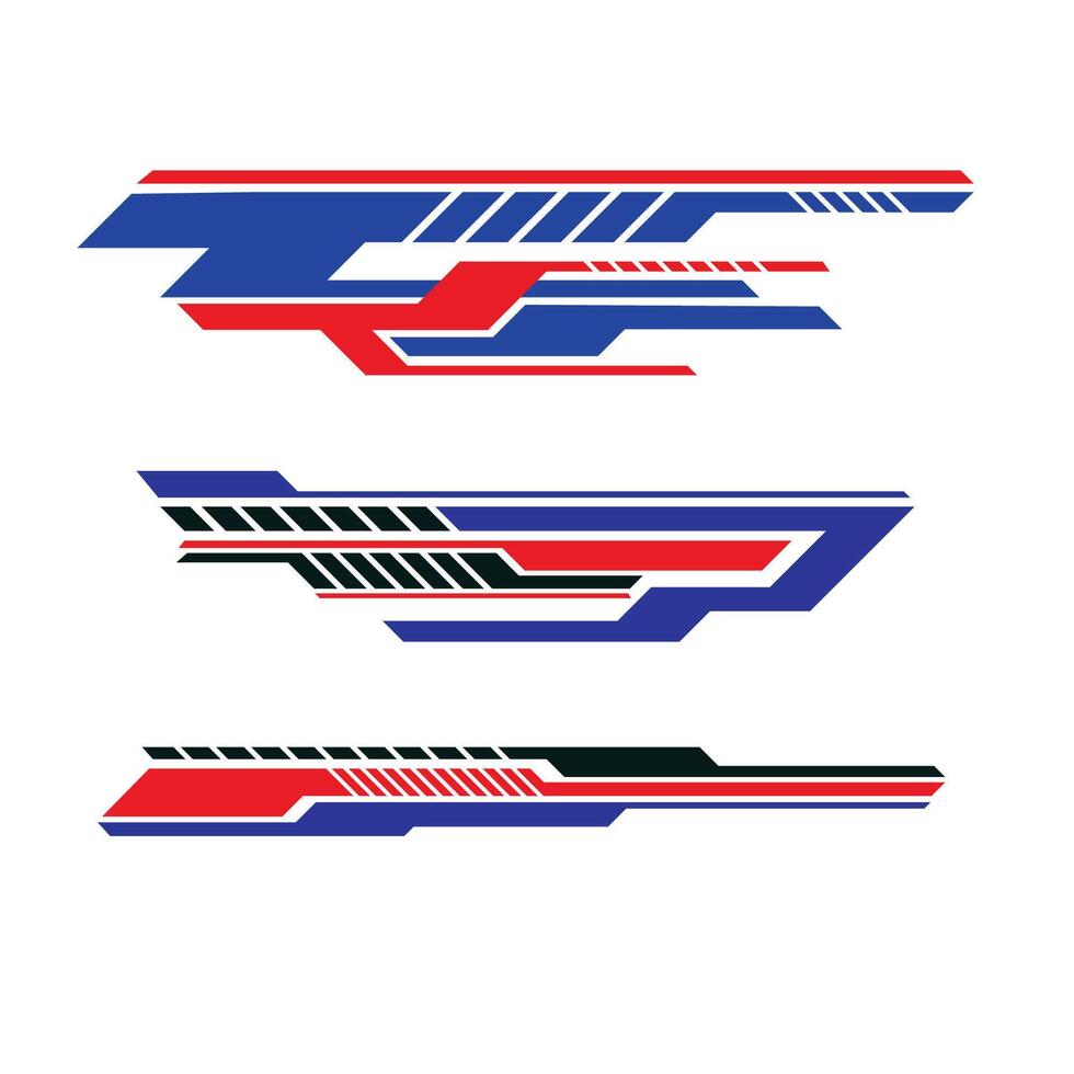 livery stripe sticker design for racing car body. modern stickers suitable for racing cars. vector