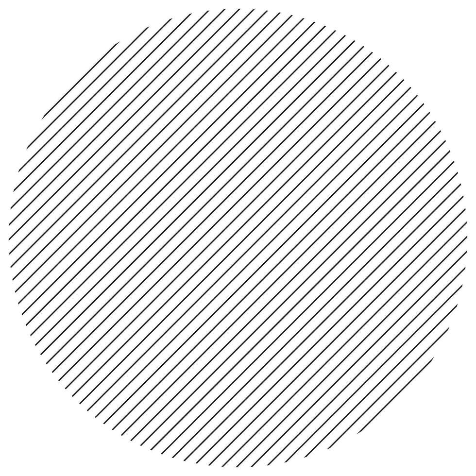 Diagonal stripe seamless pattern. Geometrical backdrop. Seamless texture isolated on white background in circle shape vector