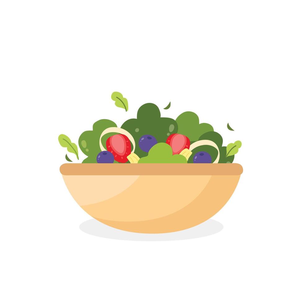 Bowl of Salad Illustration vector