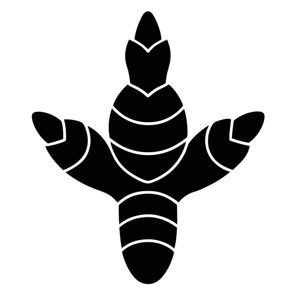 turmeric icon silhouette for herbal, culinary, and food uses vector