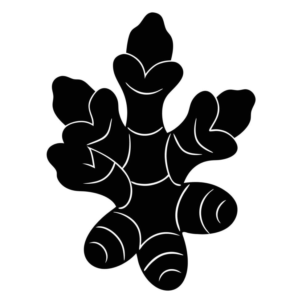 Abstract Ginger Spice Icon for Kitchen and Recipes vector