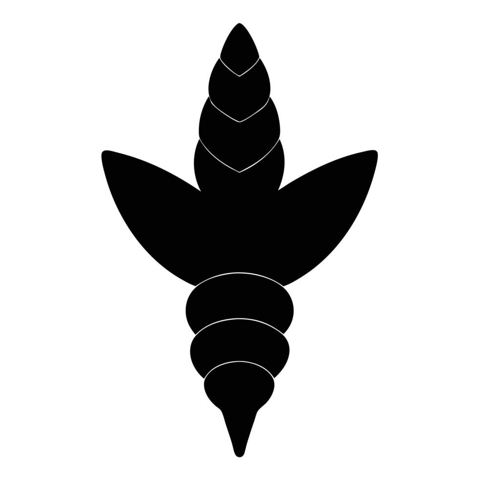 Elegant turmeric root silhouette design for health and culinary uses vector