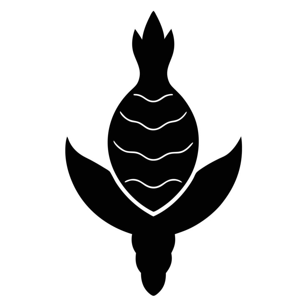 Detailed turmeric silhouette for spice and health-related themes vector
