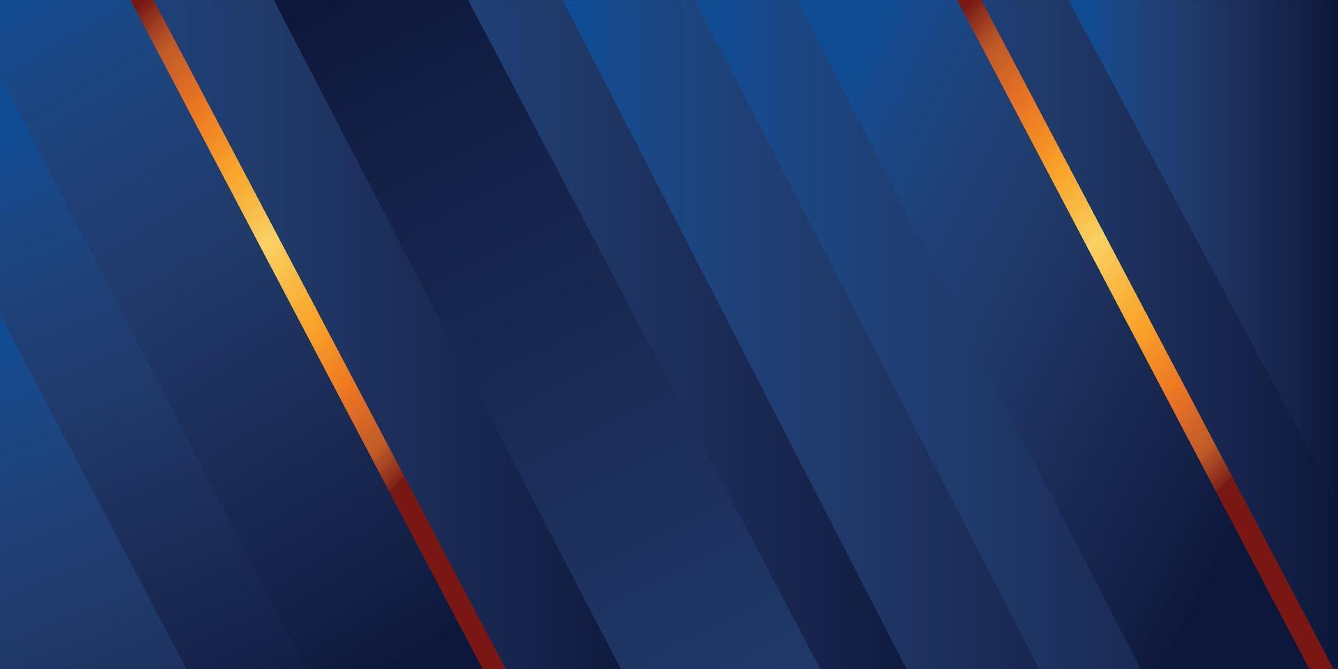 gradient blue geometric background with gold lines vector