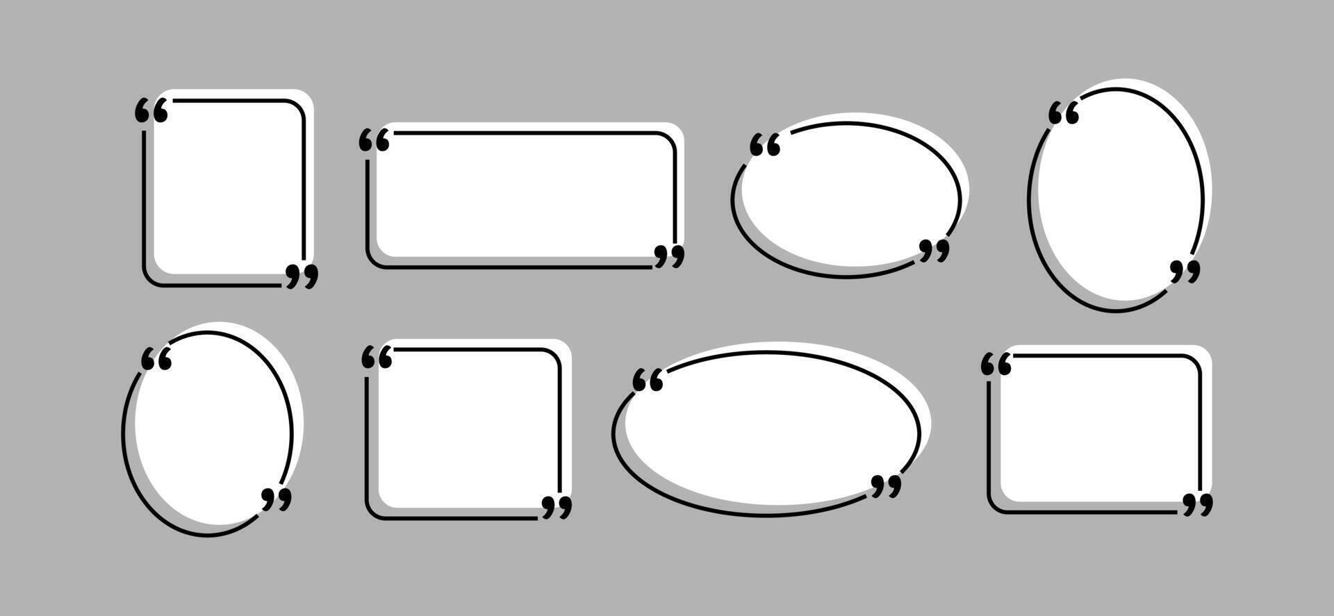 Decorative empty speech bubbles for illustrations, design. illustration set for posters, cards, multimedia content, advertising, comics vector