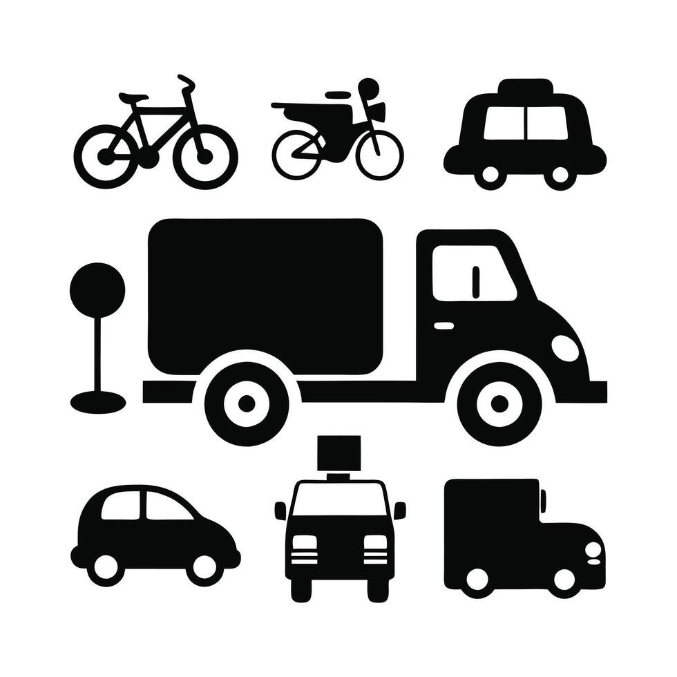 Step-by-Step Guide to Drawing Car Line Icons vector