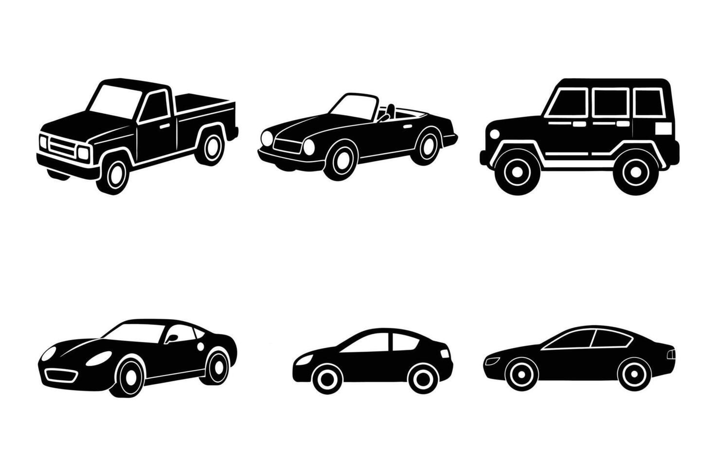Modern Car Line Icon Design Trends in 2025 vector