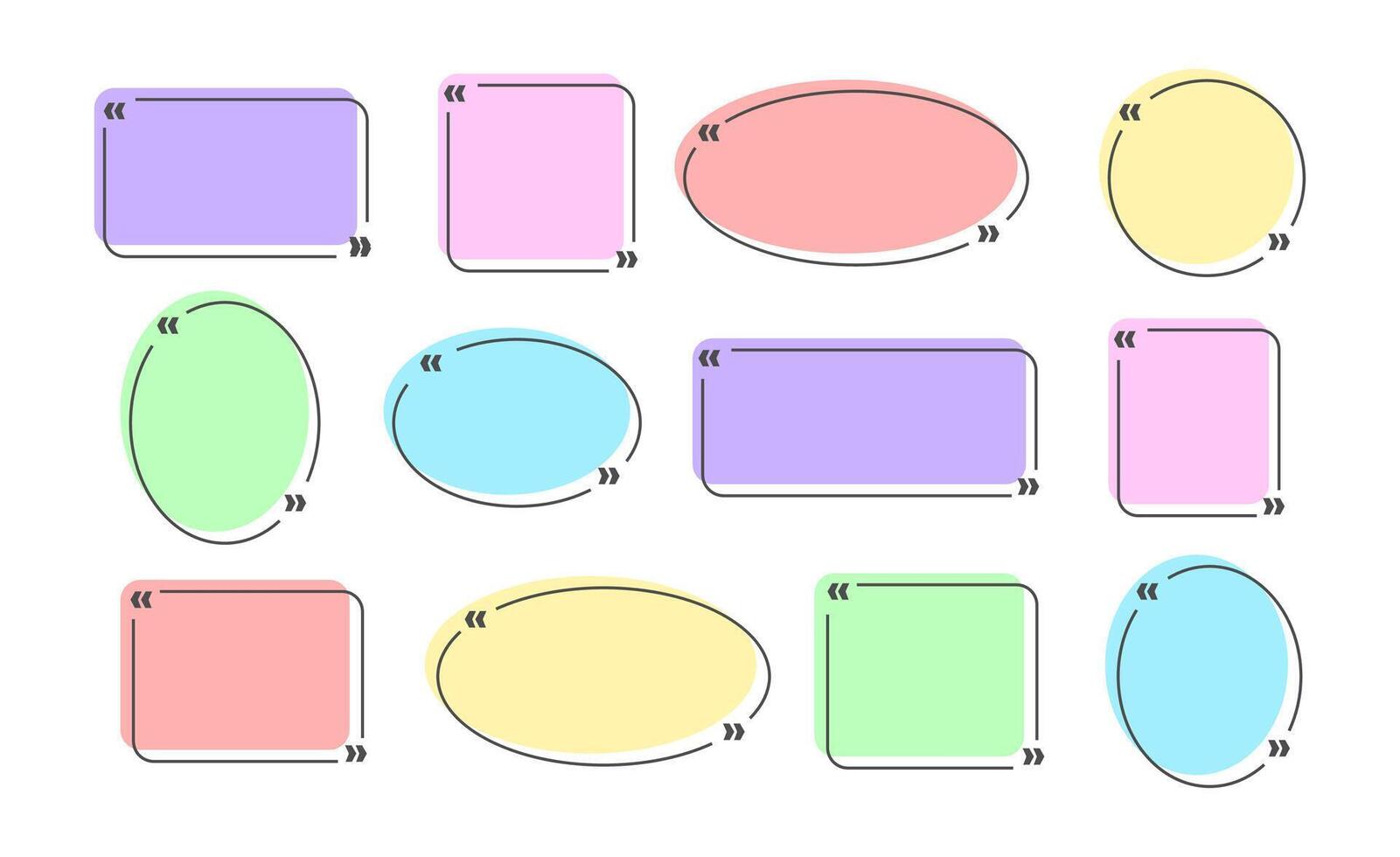 Collection speech bubbles and thoughts. Flat line clouds for remarks, thoughts and messages. illustration isolated on white background for any projects vector