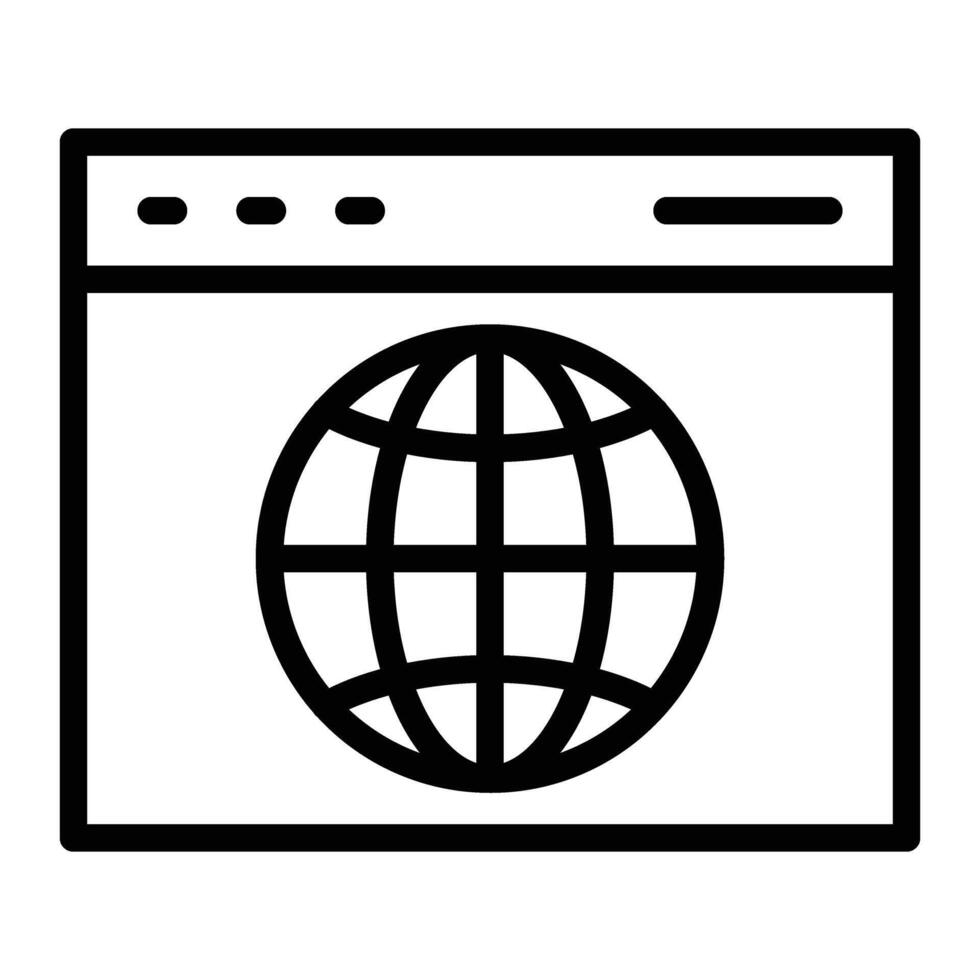 Browser Line Icon Design vector