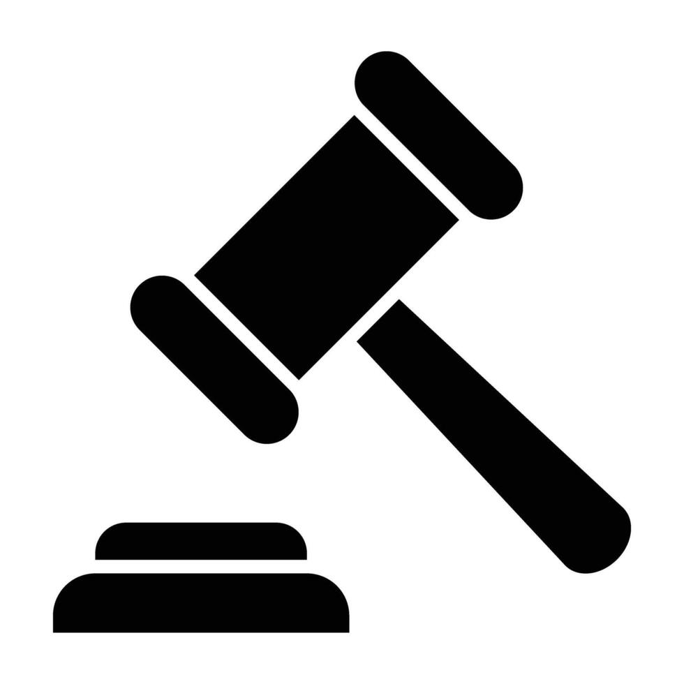 Court Gavel Icon Design vector