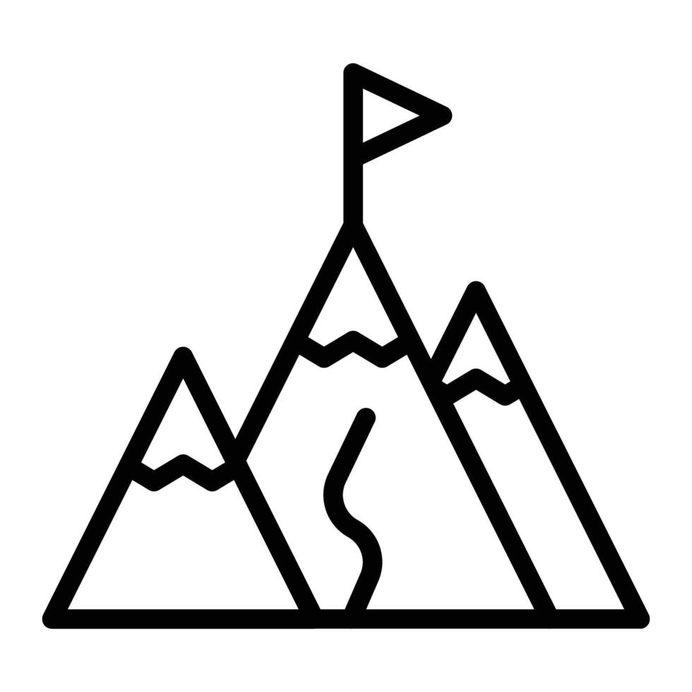 Mission Line Icon Design vector