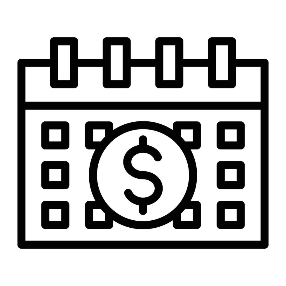 Payroll Line Icon Design vector